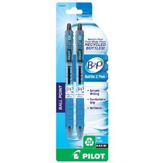 Pilot B2P   Bottle to Pen   Retractable Ball Point Pens Made from Recycled Bottles, 2 Pen Pack, Fine Point, Black (32605)  Ballpoint Pens 