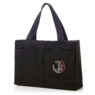 NCAA Double Pocket Tote Bag with Stripe Lining   Florida State Seminoles