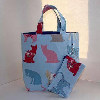 knitting or sewing bag with accessory purse by yummy art and craft