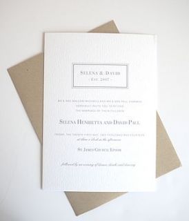 posh totty personalised wedding invitation by lola's paperie