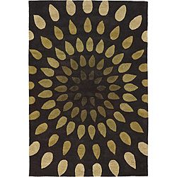 Hand tufted Mandara Abstract Pattern New Zealand Wool Rug (9 X 13)