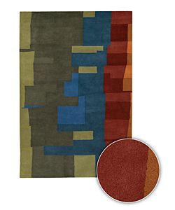 Multi color Hand tufted Contemporary Mandara Rug (8 X 11)