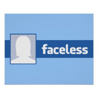 Faceless   Anonymous Profile Pic (Female) Poster