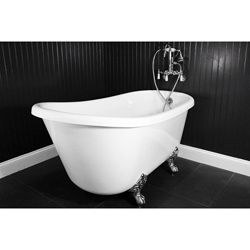 Spa Collection 54 inch Swedish Clawfoot Tub And Faucet Pack