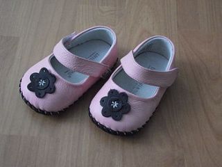 baby girl's pink leather cruiser shoes by my little boots