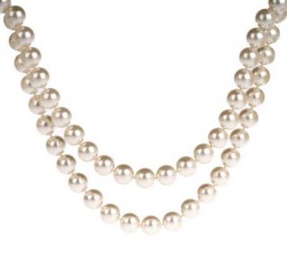 Jacqueline Kennedy Double Strand Simulated Pearl Necklace —