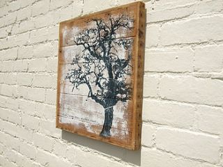handmade 'blow, blow' reclaimed wood print by coulson macleod