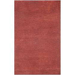Hand woven Red Wool Area Rug (2 X 3)