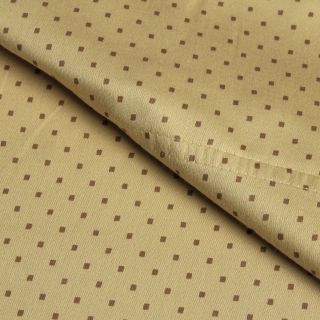 Elite Home Products Carlton Printed Dot Queen size Sateen Sheet Set Yellow Size Queen