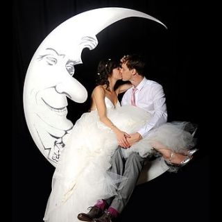 man in the moon photo booth by eagle eyed bride