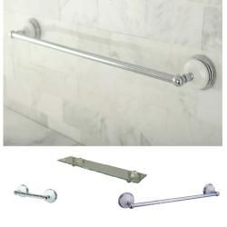 Brass/chrome 3 piece Shelf And Towel Bar Bathroom Accessory Set