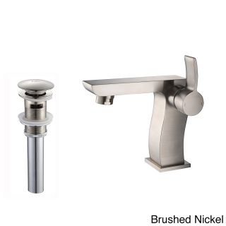 Kraus Sonus Single Lever Bas inch Faucet/ Pop Up Drain Withoverflow Chrome