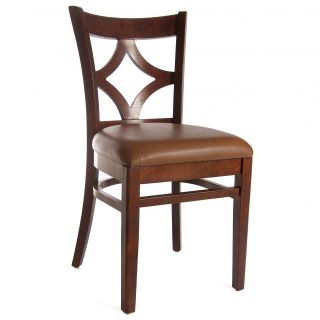 Medium Oak And Leatherette Diamond Back Side Chairs (set Of 2)