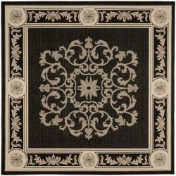Indoor/ Outdoor Sunny Black/ Sand Rug (710 Square)