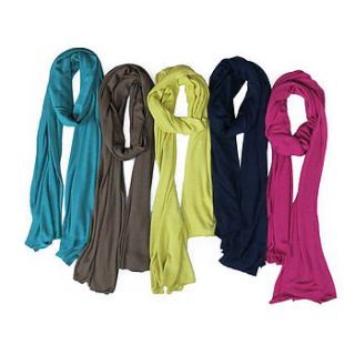 sanco bamboo jersey knit scarf by aura que