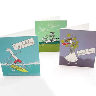 unique birthday cards  3 for £5 by eggnogg