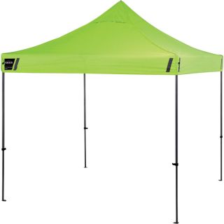 Ergodyne Shax® 6000 Heavy-Duty Commercial Pop-Up Tent — 10ft. x 10ft., Lime, Model# 12900  Pop Up Canopies
