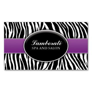 Elegant Zebra Print Fashion Salon Hair Stylist Spa Business Card Template