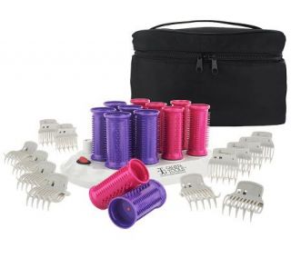 Calista Tools Set of 12 Ion Hot Rollers with Clips & Travel Bag —
