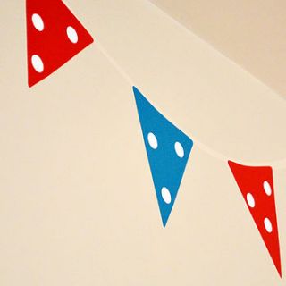 bunting wall stickers by oakdene designs