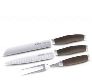 Anolon Advanced Cutlery Three Piece Slice & Carve Set   Bronz —