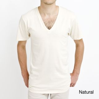 American Apparel American Apparel Organic Fine Jersey Short Sleeve V neck Shirt Off White Size XL