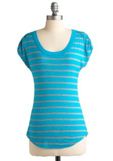 Do the Stripe Thing Tee in Teal  Mod Retro Vintage T Shirts