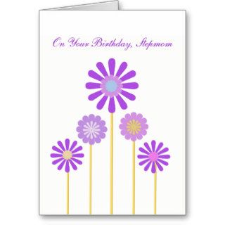 Pretty Flowers, happy birthday, stepmom. Greeting Card