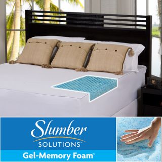Slumber Solutions Gel Highloft 4 inch Memory Foam Mattress Topper With Cover