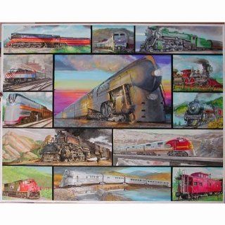 White Mountain Puzzles Great Trains (1000 Pieces) Toys & Games