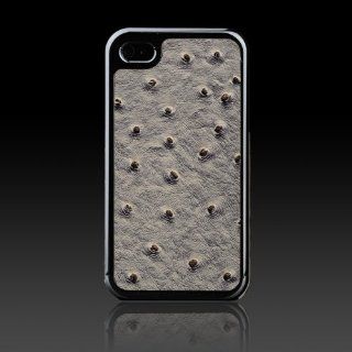 Studded Textured Brown & Silver "Signature Xcellence" Textured case cover for Apple iPhone 4 4G 4S Cell Phones & Accessories