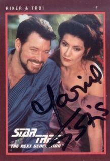 Marina Sirtis Autographed / Signed 1991 Paramount No.272 Star Trek Card   Signed Index Cards Marina Sirtis Entertainment Collectibles