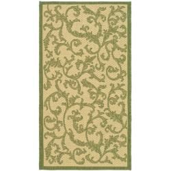 Poolside Natural/olive Contemporary Indoor/outdoor Rug (2 X 37)