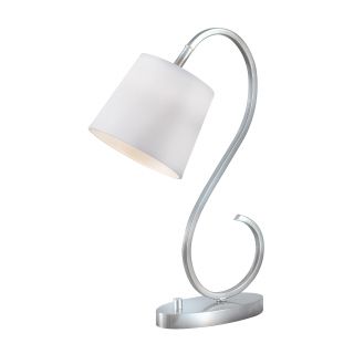 Arbour 21 inch High With Brushed Steel Finish S curve Desk Lamp