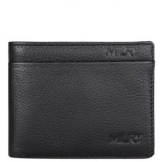 Milry Men's Genuine Leather Bifold Transverse Wallet Black C0214 at  Mens Clothing store