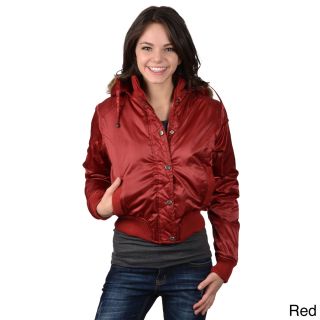 Greenlander Greenlander Womens Juniors Faux Fur Trimmed Hoodie Jacket Red Size M (5  7)