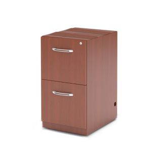 Mayline Aberdeen Series Cherry Wood Two compartment File Pedestal