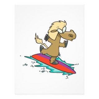 silly cute funny surfing horse surfer full color flyer