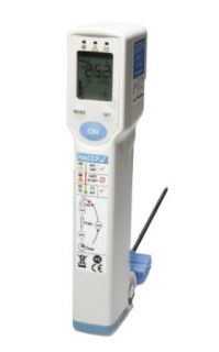 Oakton WD 35625 40 Food Safety IR Thermometer,  35 to 275C, 1 1/4" W x 6 1/2" H x 2" D Science Lab Non Mercury Thermometers