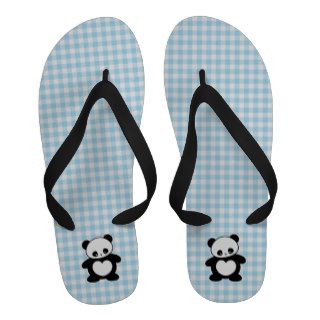 Kawaii panda flip flops