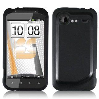 Hybrid AquaFlex TPU Cover for HTC DROID Incredible 2 ADR6350, Black & Black Cell Phones & Accessories