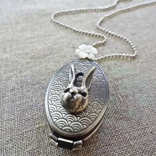 silver rabbit family locket by eve&fox