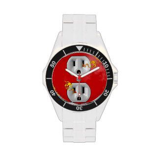 Gag Gift, Fake Electrical Outlet (Red) Sparks Watch