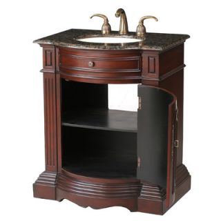 Stufurhome Catherine 30 Single Bathroom Vanity with Baltic Brown