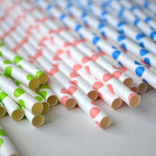 spotty paper straws by clouds and currents