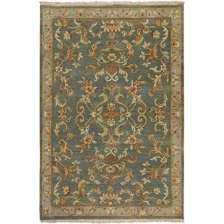 Hand knotted Legacy Green New Zealand Wool Rug (8 X 11)