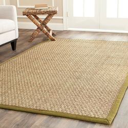 Handwoven Sisal Natural/olive Seagrass Area Rug (8 X 10)