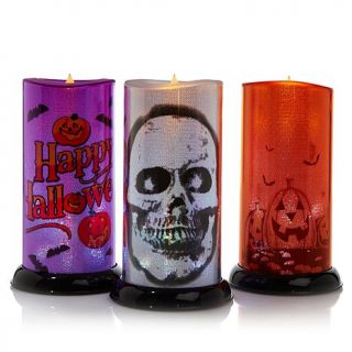 Halloween Set of 3 Flameless Acrylic Candles