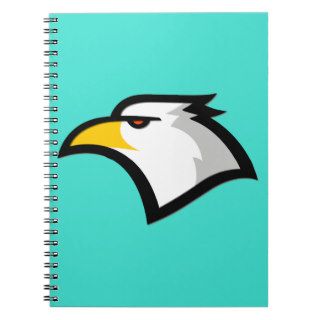 Bald Eagle on Turquoise Green Spiral Note Books