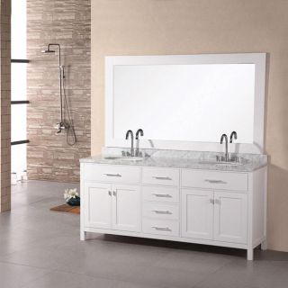 Design Element Design Element London Double Sink White Bathroom Vanity White Size Double Vanities